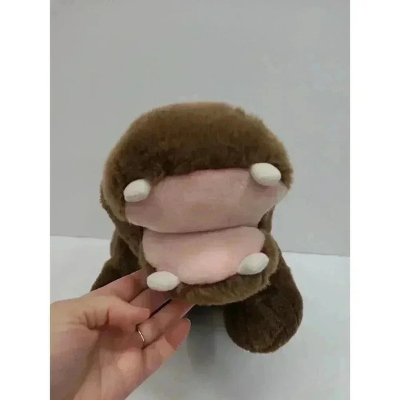 Hippopotamus Plush 17 Inch Life Like Brown Stuffed Animal - Picture 3 of 4